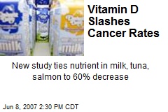 Vitamin D Slashes Cancer Rates