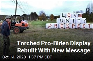 Torched Biden Display Replaced With Unity Message
