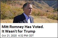 Mitt Romney Has Voted. It Wasn&#39;t for Trump