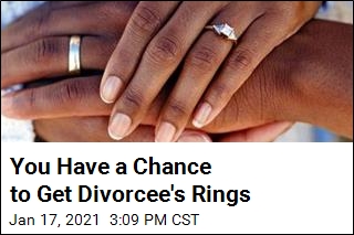 &#39;Celebrating&#39; Her Divorce, Woman Is Giving Away Rings