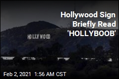 Hollywood Sign Changed to Read &#39;HOLLYBOOB&#39;
