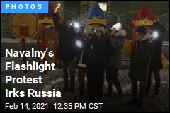 Russia Confronts Flashlight Protests