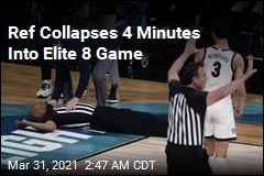 Ref Collapses 4 Minutes Into Elite 8 Game