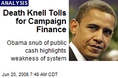 Death Knell Tolls for Campaign Finance