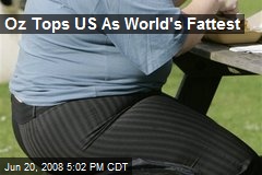 Oz Tops US As World's Fattest