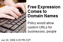 Free Expression Comes to Domain Names