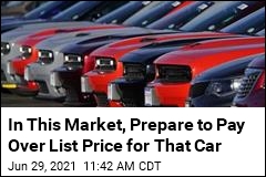 In This Market, Prepare to Pay Over List Price for That Car