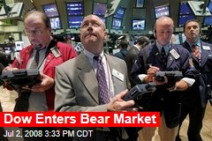 Dow Enters Bear Market