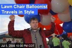 Lawn Chair Balloonist Travels in Style