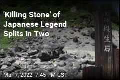 &#39;Killing Stone&#39; of Japanese Legend Splits in Two