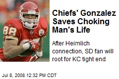 Chiefs' Gonzalez Saves Choking Man's Life