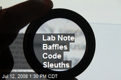 Lab Note   Baffles   Code   Sleuths