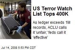 US Terror Watch List Tops 400K