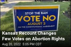 Kansas Recount Changes Few Votes on Abortion Rights