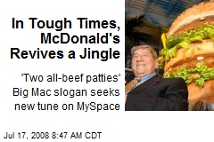 In Tough Times, McDonald's Revives a Jingle