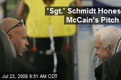 'Sgt.' Schmidt Hones McCain's Pitch