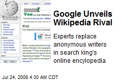 Google Unveils Wikipedia Rival