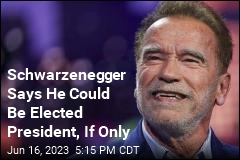 Schwarzenegger Says He Could Be Elected President, If Only