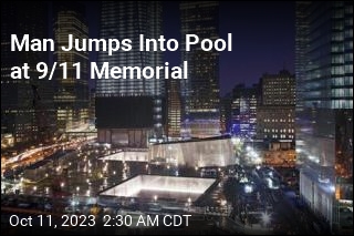 Man Jumps Into Pool at 9/11 Memorial