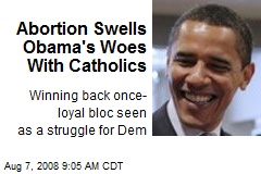 Abortion Swells Obama's Woes With Catholics