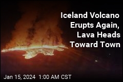 Iceland Volcano Erupts for 2nd Time in a Month