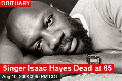 Singer Isaac Hayes Dead at 65