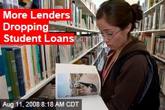More Lenders Dropping Student Loans