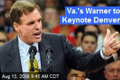 Va.'s Warner to Keynote Denver