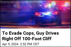 To Evade Cops, Guy Drives Right Off 100-Foot Cliff