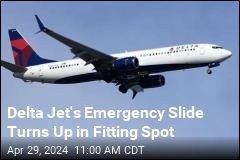 Delta Jet&#39;s Emergency Slide Washes Up in Odd Spot