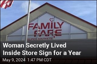 Woman Secretly Lived Inside Store Sign