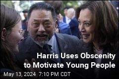 Harris Asks Young People to Excuse Her Language