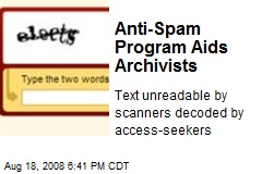 Anti-Spam Program Aids Archivists