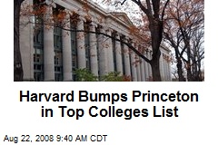 Harvard Bumps Princeton in Top Colleges List