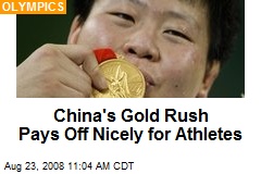 China's Gold Rush Pays Off Nicely for Athletes