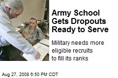 college drop out joined army
