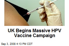 UK Begins Massive HPV Vaccine Campaign
