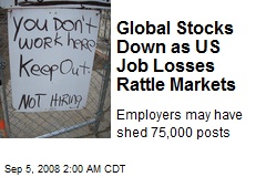 Global Stocks Down as US Job Losses Rattle Markets