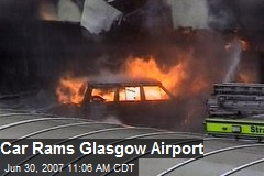 Car Rams Glasgow Airport