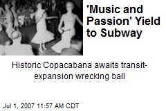 'Music and Passion' Yield to Subway