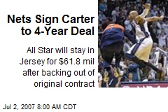 Nets Sign Carter to 4-Year Deal