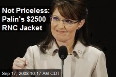 Not Priceless: Palin's $2500 RNC Jacket