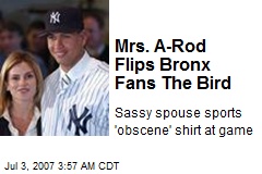 Mrs. A-Rod Flips Bronx Fans The Bird