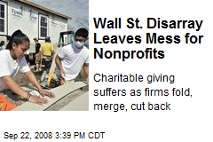 Wall St. Disarray Leaves Mess for Nonprofits