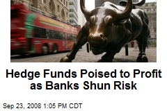 Hedge Funds Poised to Profit as Banks Shun Risk