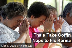 Thais Take Coffin Naps to Fix Karma