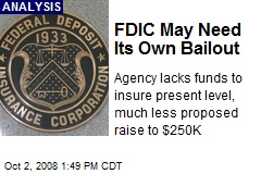 FDIC May Need Its Own Bailout