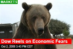 Dow Reels on Economic Fears