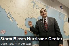 Storm Blasts Hurricane Center