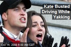 Kate Busted Driving While Yakking